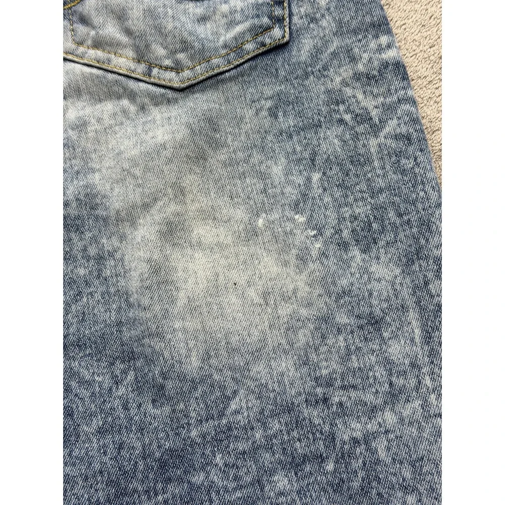 Southpole Jean Men Measured 32x29 Light Blue Acid Wash Skinny Tapered Streetwear